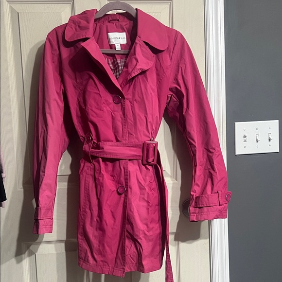 Fashion Bug Jackets & Blazers - Fashion Bug Pink Trench Coat